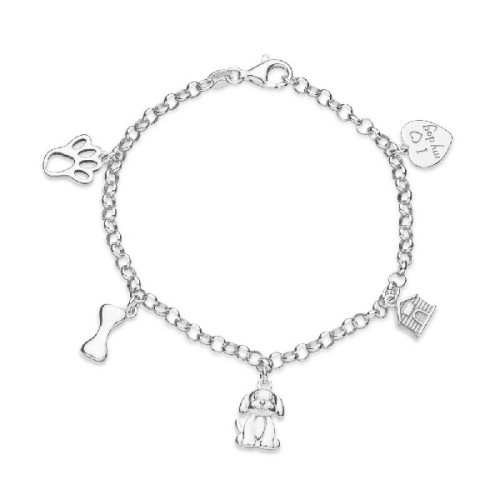 PULSERA AMIGOS DE LOS PERROS RODIO - PU4776