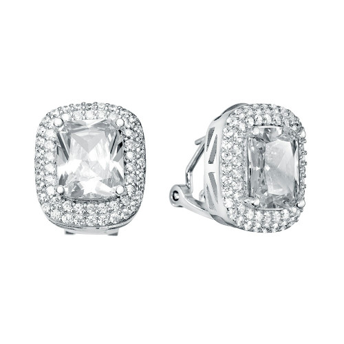 PENDIENTE RECTANGULAR OMEGA CIRCONITA COLOR - PE4579/04