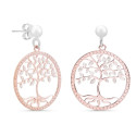 PENDIENTE ARBOL VIDA OR HOJAS RODIO - PE4509OR