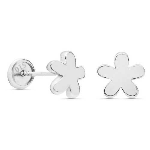PENDIENTE FLOR LISA 5 PETALOS ROSCA, TACO DE 3 UD.  - PE5453