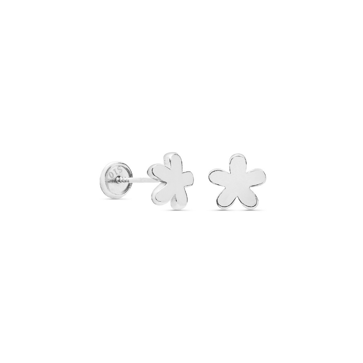 PENDIENTE FLOR LISA 5 PETALOS ROSCA, TACO DE 3 UD.  - PE5453