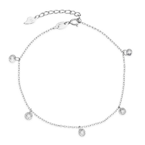PULSERA 5 CIRCONITAS COLGANDO - PU4735/04