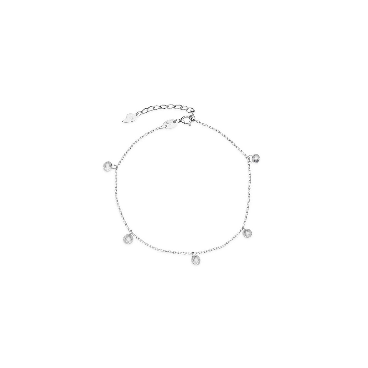 PULSERA 5 CIRCONITAS COLGANDO - PU4735/04