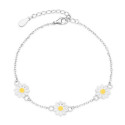 PULSERA 3 FLORES ESMALTE EN LINEA - PU4744