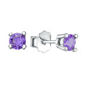 PENDIENTE CIRCONITA 4MM 4 GARRAS - PE4583/01
