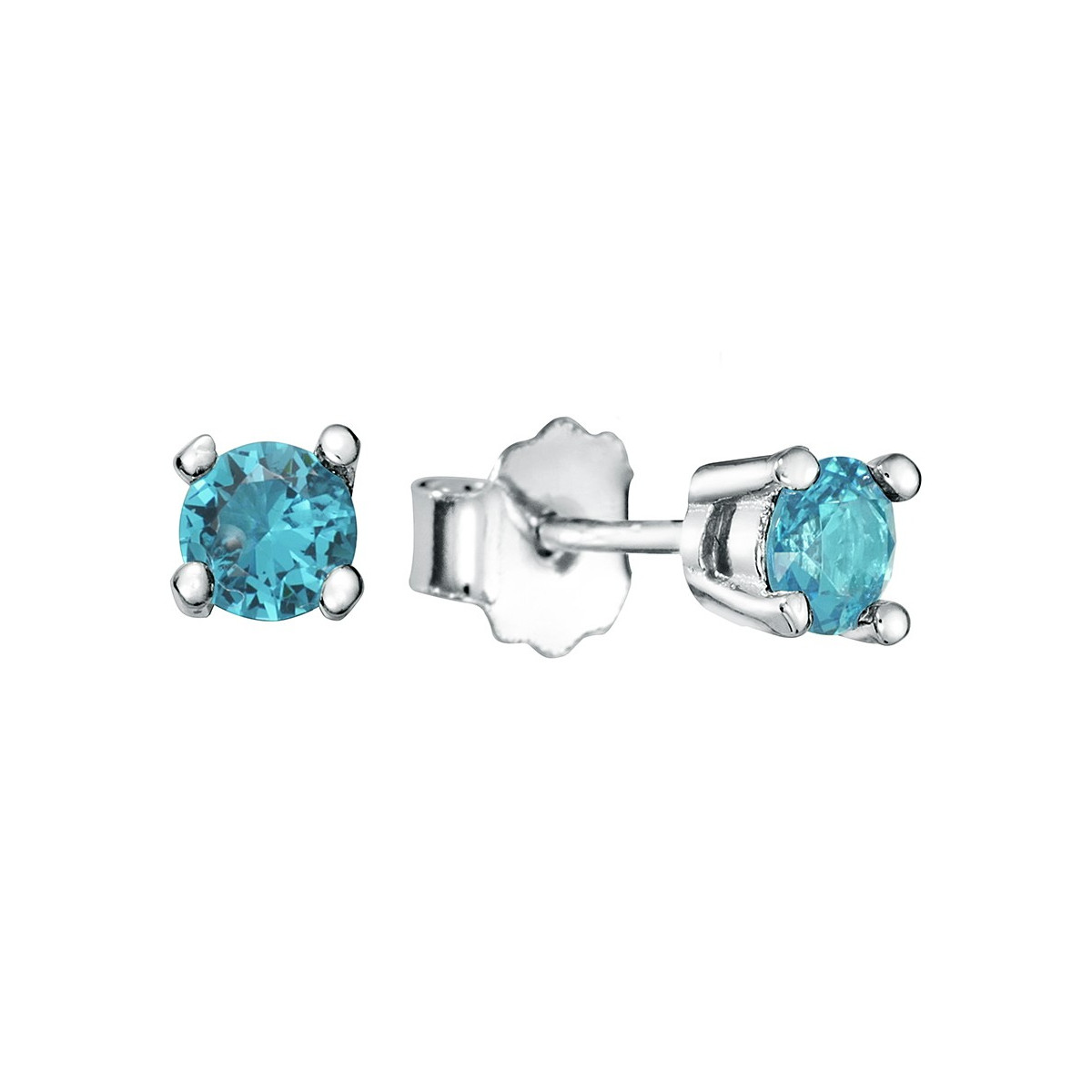 PENDIENTE CIRCONITA 4MM 4 GARRAS - PE4583/18