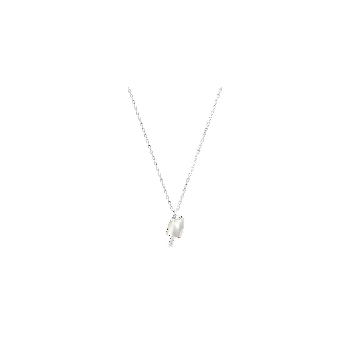 COLGANTE HELADO DE NACAR MORDISCO CIRCONITA, CON CADENA. - CO2786R