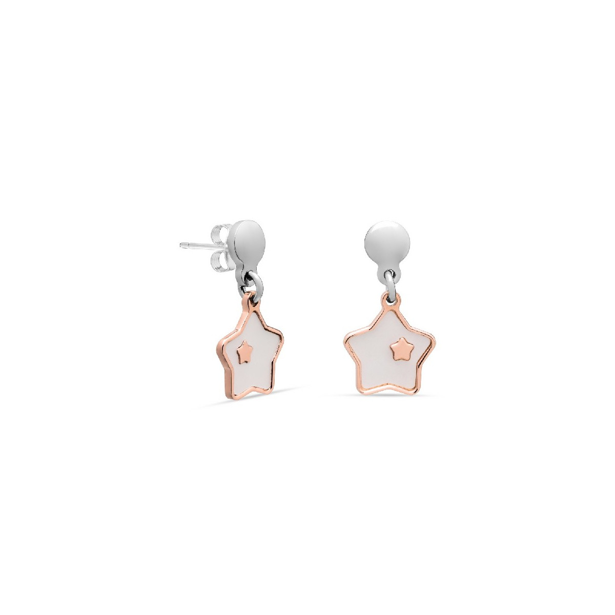 PENDIENTES ESTRELLA NACAR ROSE TOP CIRCULO - PE5520OR