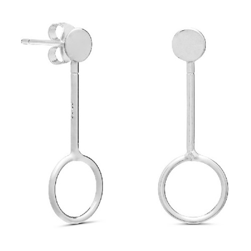 PENDIENTE CIRCULO LISO + BARRA + CIRCULO - PE5547