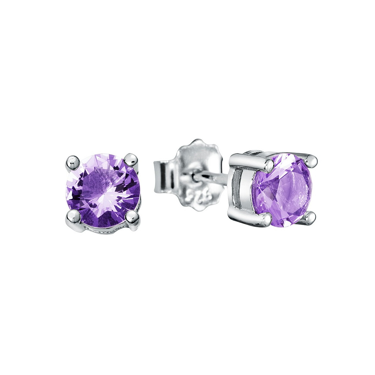 PENDIENTE CIRCONITA 6MM 4 GARRAS - PE4584/01