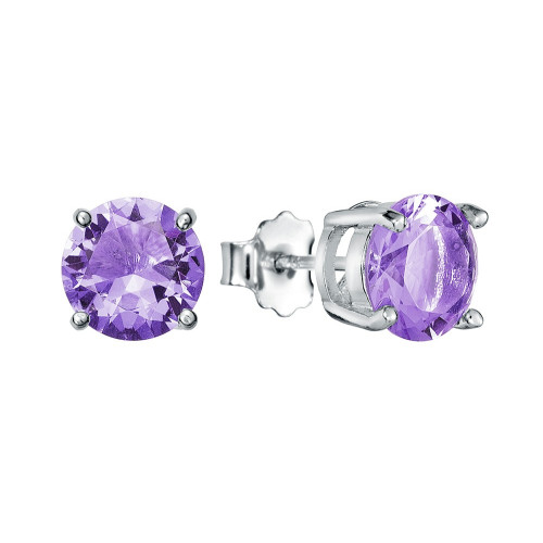 PENDIENTE CIRCONITA 8MM 4 GARRAS - PE4585/01