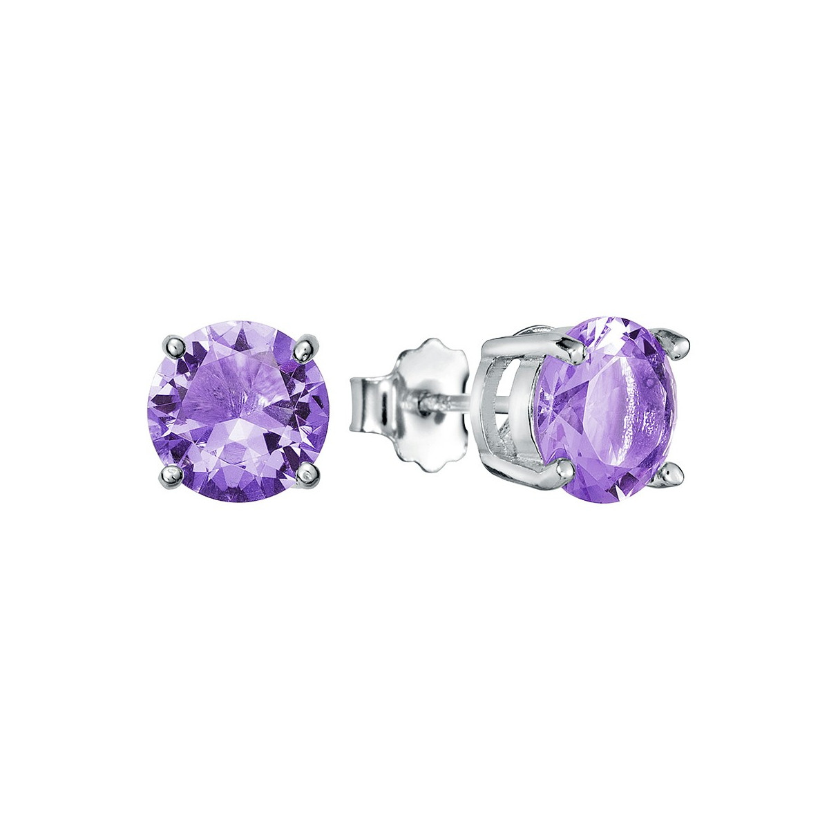 PENDIENTE CIRCONITA 8MM 4 GARRAS - PE4585/01
