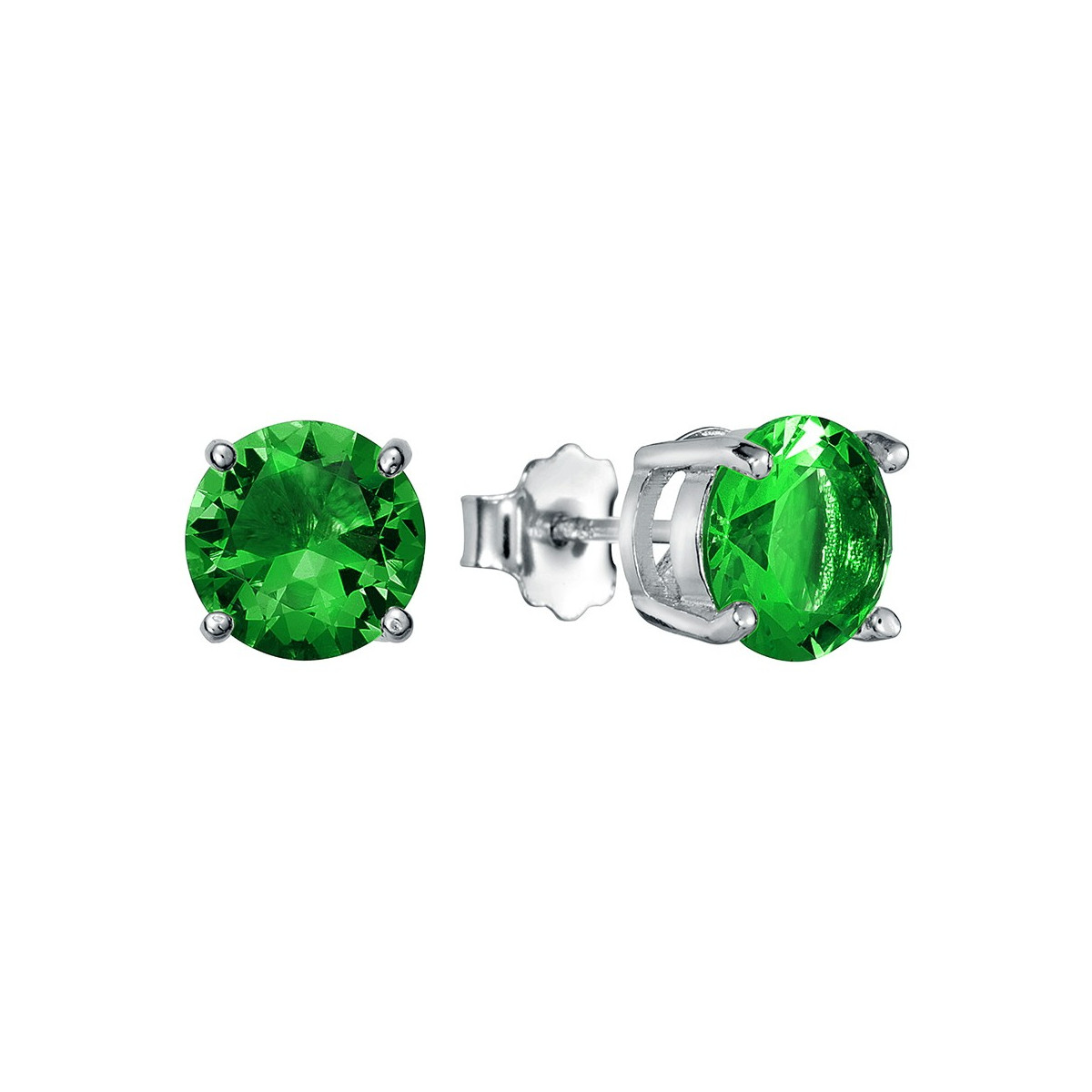 PENDIENTE CIRCONITA 8MM 4 GARRAS - PE4585/16