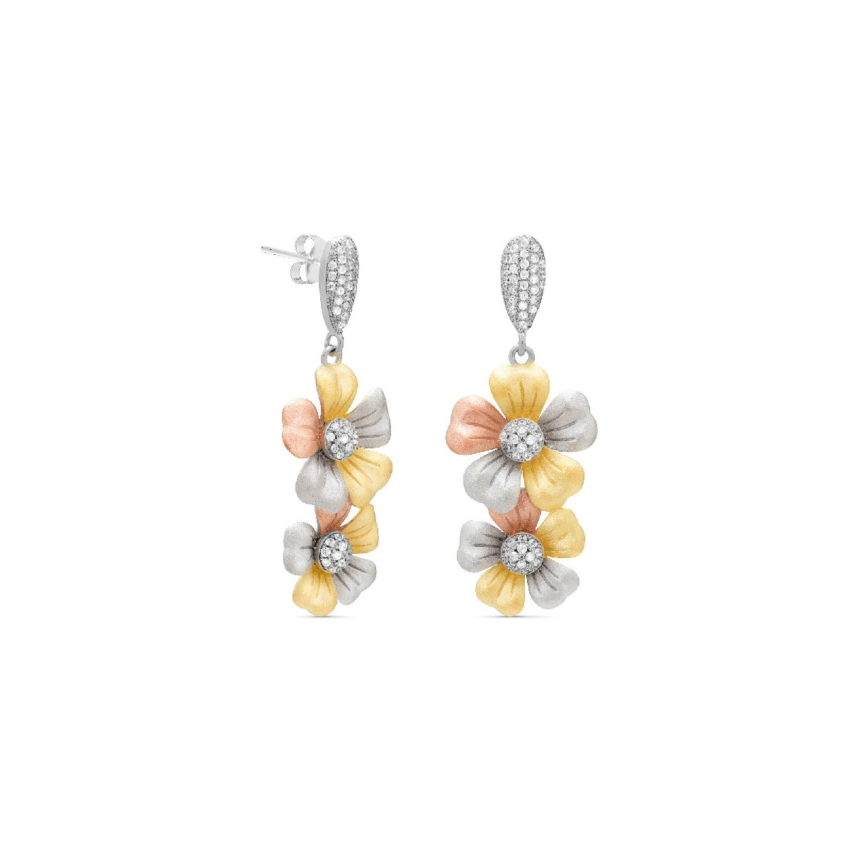 PENDIENTE 2 FLORES DE 5 PETALOS - PE5584