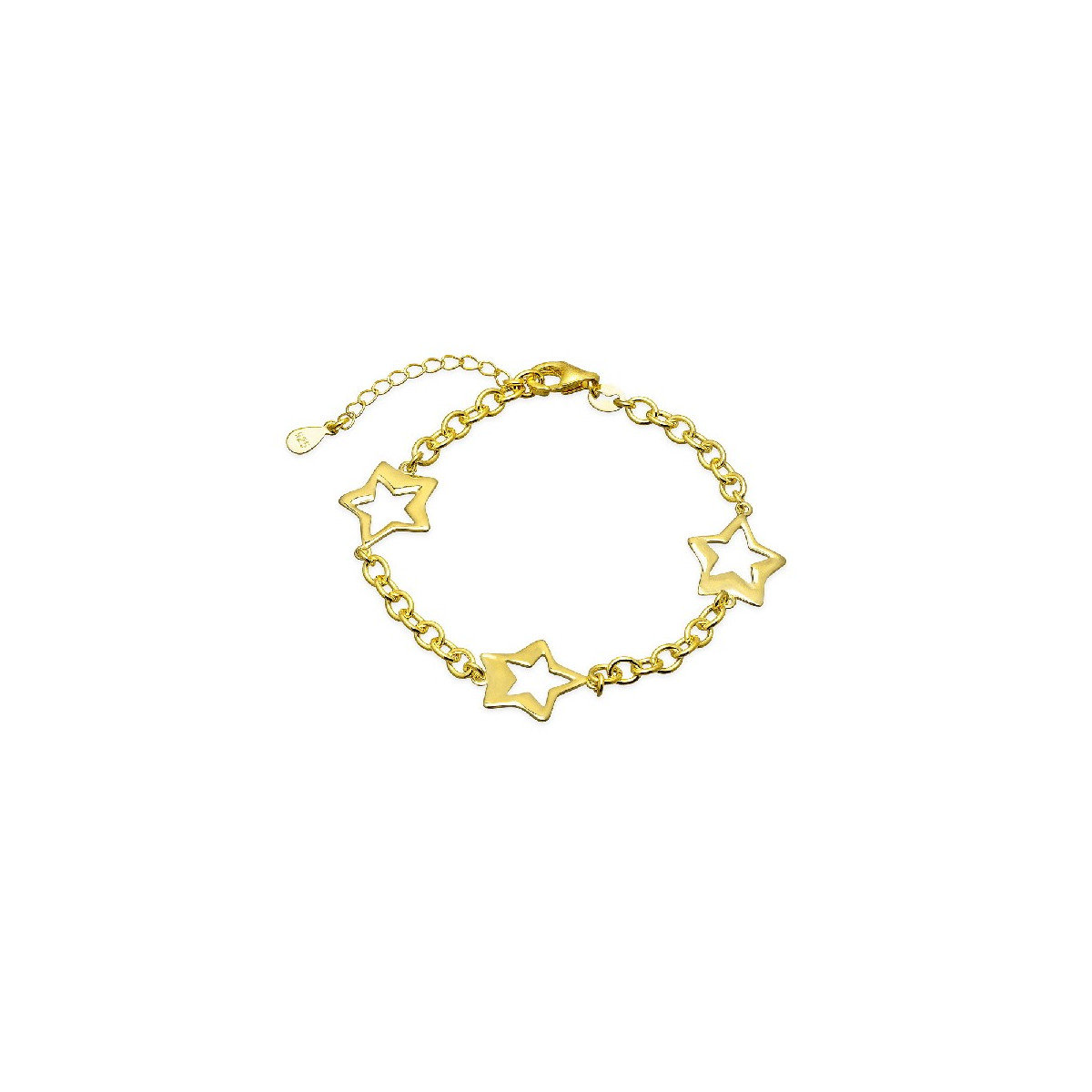 PULSERA CON 3 ESTRELLAS SILUETA EN LINEA DORADO - PU4449CH PULSERA CON 3 ESTRELLAS SILUETA EN LINEA DORADO - PU4449CH