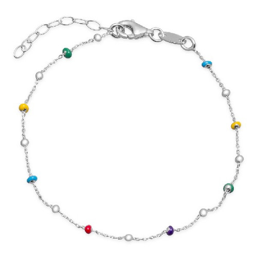 PULSERA CADENA BOLAS ESMALTADAS - PU4813