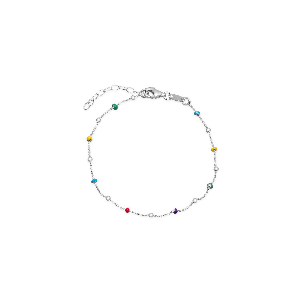 PULSERA CADENA BOLAS ESMALTADAS - PU4813