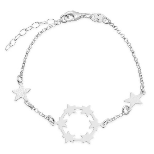 PULSERA CIRCULO ESTRELLAS + 2 ESTRELLAS  - PU4816R