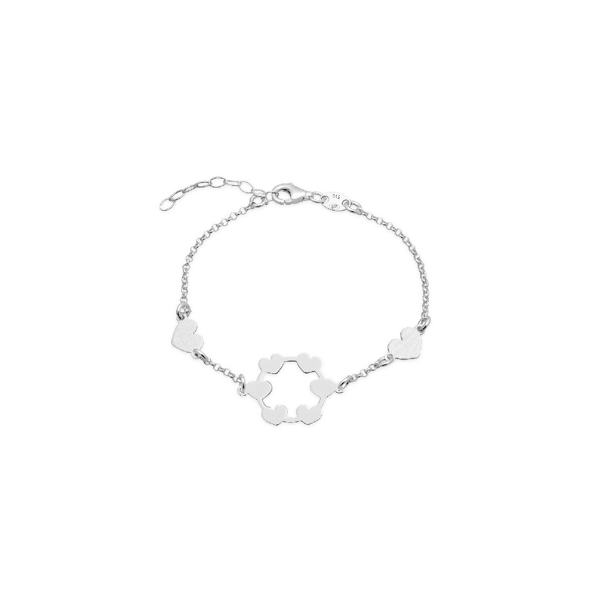 PULSERA CORAZONES CIRCULO + 2 CORAZONES - PU4817R