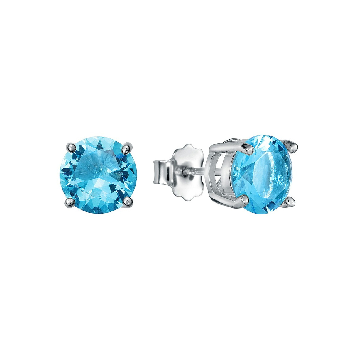 PENDIENTE CIRCONITA 8MM 4 GARRAS - PE4585/18