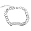 PULSERA ESCLAVA CIRCONITA CADENA BARBADA - PU4911