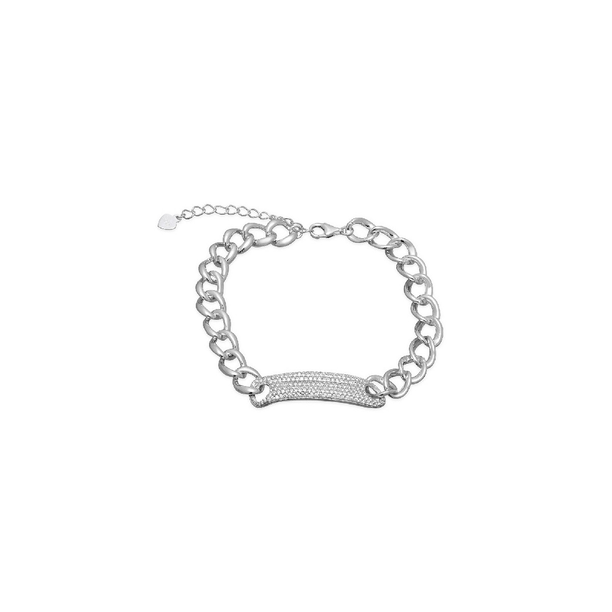 PULSERA ESCLAVA CIRCONITA CADENA BARBADA - PU4911