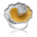 ANILLO FLOR DORADO + OXIDO - SO1425