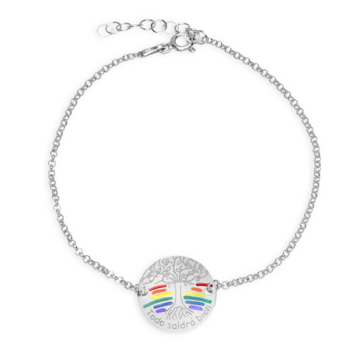 PULSERA ARBOL Y ARCO IRIS, TODO SALDRÁ BIEN. - PU4981R