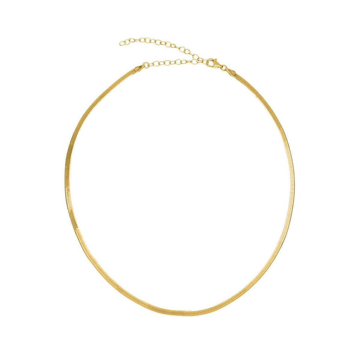GARGANTILLA PLANA 3MM CHOCKER 33+8 CM CHAPADO DORADO - GA1501CH