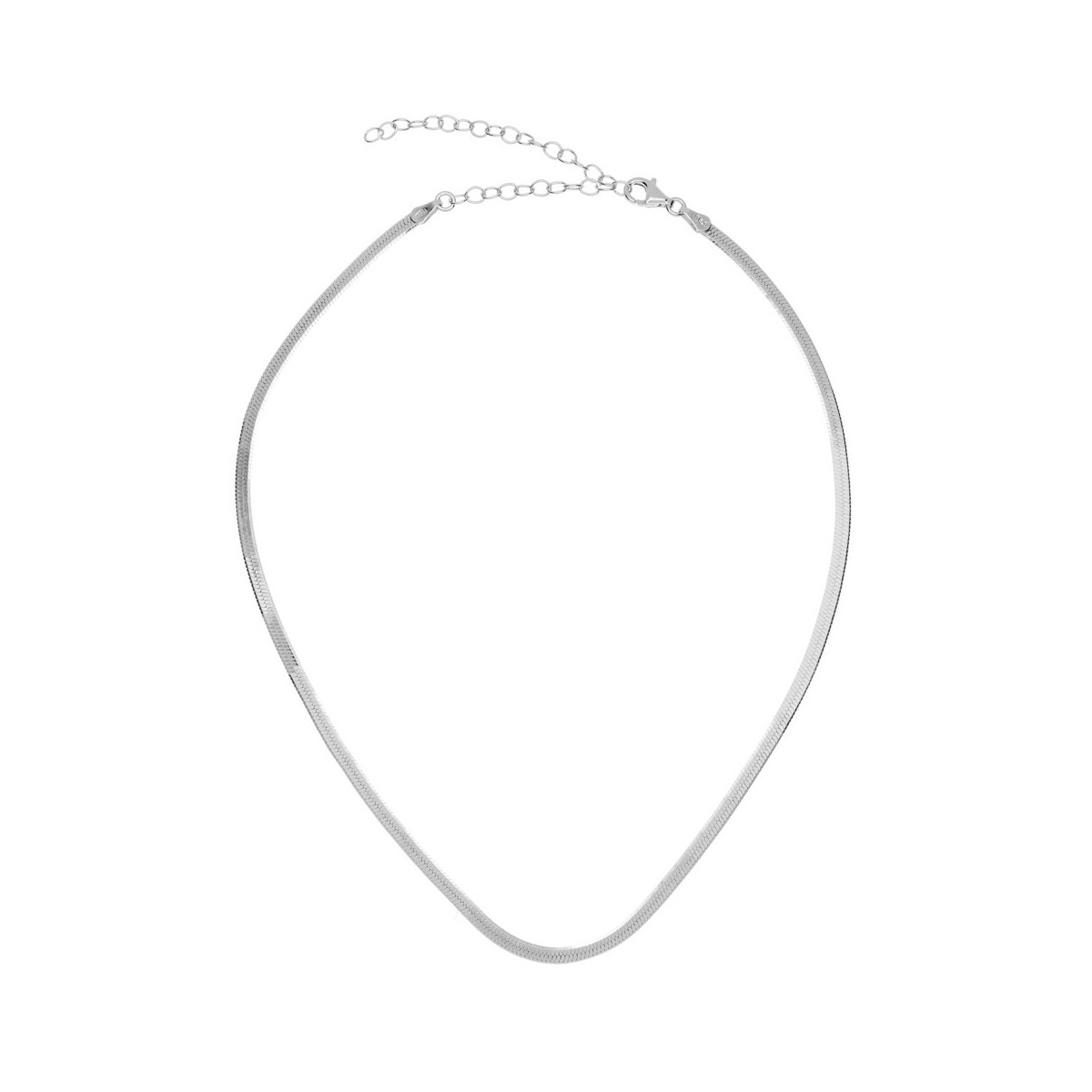 GARGANTILLA PLANA 3MM CHOCKER 33+8 CM RODIO - GA1501R