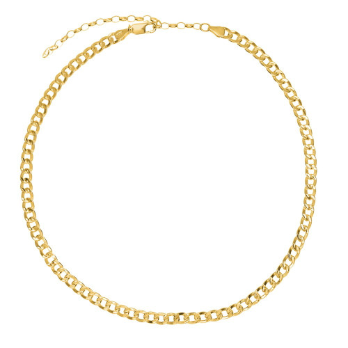 GARGANTILLA BARBADA HUECA CHOCKER 33+8 CM CHAPADA DORADO - GA1502CH