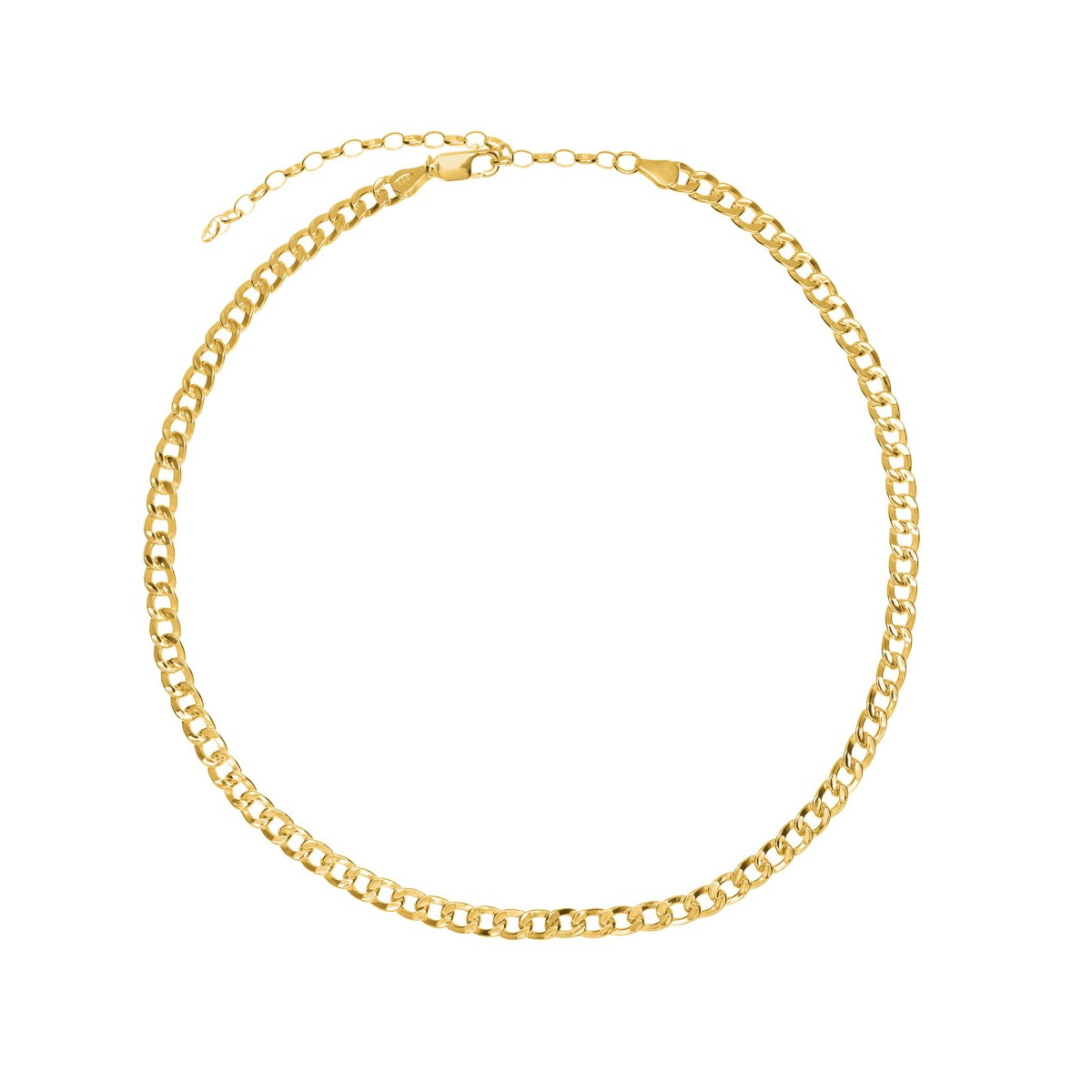 GARGANTILLA BARBADA HUECA CHOCKER 33+8 CM CHAPADA DORADO - GA1502CH