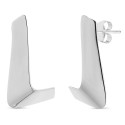 PENDIENTE LAMINA DE PLATA LISA DOBLADA - PE5701