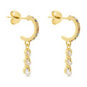 PENDIENTE ARO PRESION CZ MULTI + 3CZ COLGANDO - PE5752/24CH
