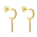 PENDIENTE ARO PRESION CZ MULTI + BARRA CIRCONITAS - PE5753/24CH
