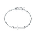 PULSERA CRUZ TUMBADA RODIO - PU3478R