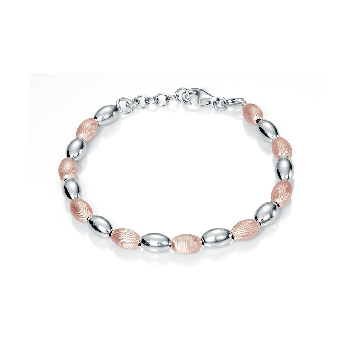 PULSERA OLIVINAS RODIO Y ORO ROSA - PU3492