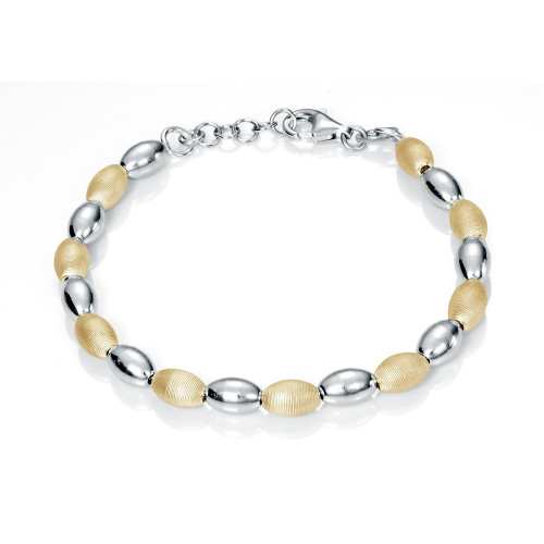 PULSERA OLIVINAS RODIO Y CHAPADO ORO - PU3506