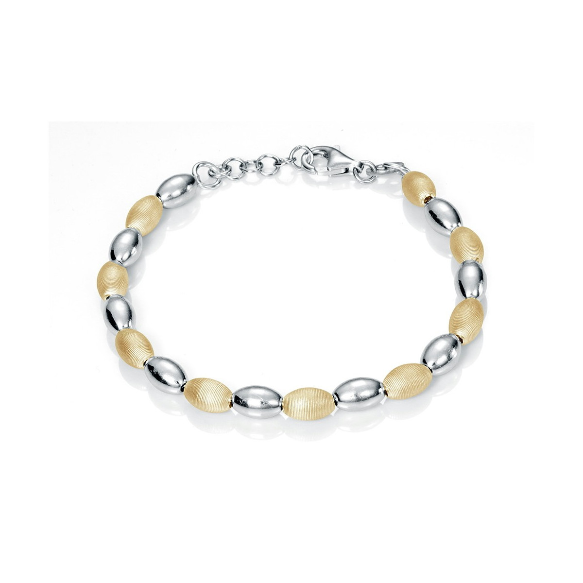 PULSERA OLIVINAS RODIO Y CHAPADO ORO - PU3506