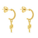 PENDIENTE ARO PRESION BOLITAS + CACTUS - PE5773CH