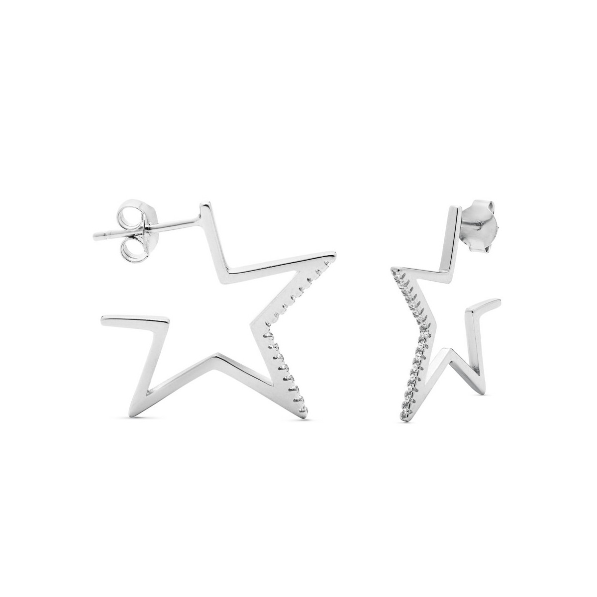PENDIENTE ESTRELLA SILUETA CZ PRESION - PE5778