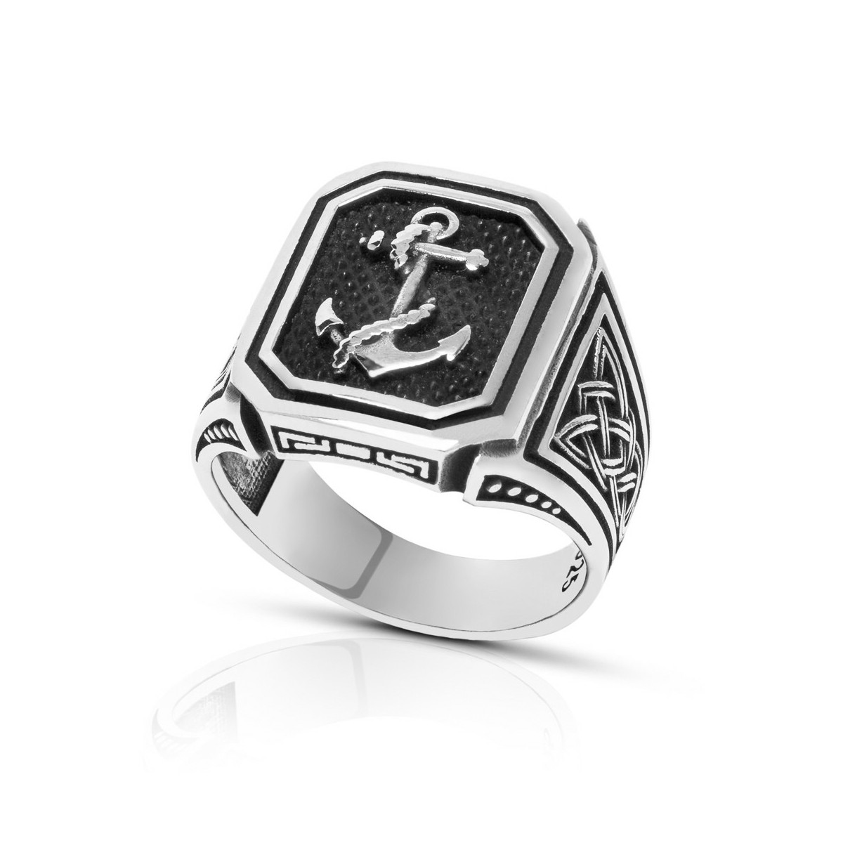 SELLO HOMBRE RECTANGULAR ANCLA OXIDO - SO1443