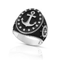 SELLO HOMBRE OVAL ANCLA OXIDO - SO1444