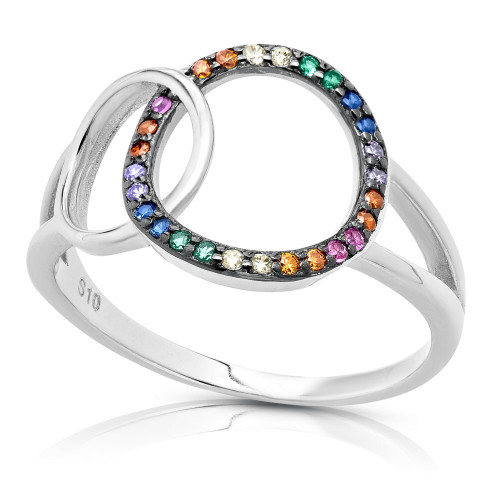 SORTIJA 2 AROS ENTRELAZADOS 1 MULTICOLOR - SO1456/24