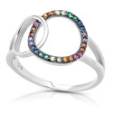 SORTIJA 2 AROS ENTRELAZADOS 1 MULTICOLOR - SO1456/24