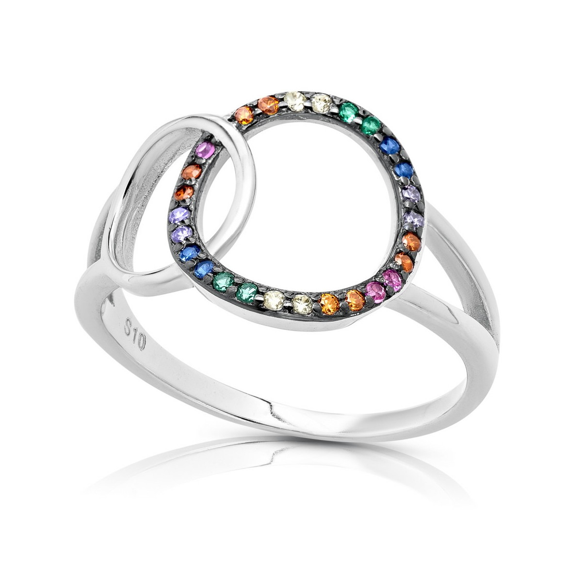SORTIJA 2 AROS ENTRELAZADOS 1 MULTICOLOR - SO1456/24