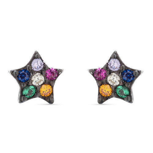 PENDIENTE ESTRELLA CIRCONITAS MULTICOLOR - PE5805/24