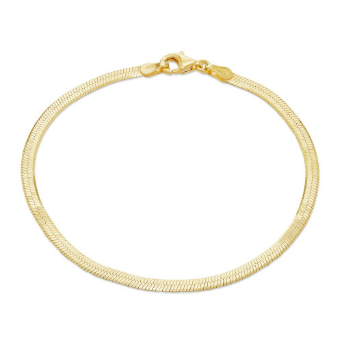 PULSERA PLANA 3MM CHAPADO ORO - PU4988CH