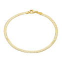 PULSERA PLANA 3MM CHAPADO ORO - PU4988CH