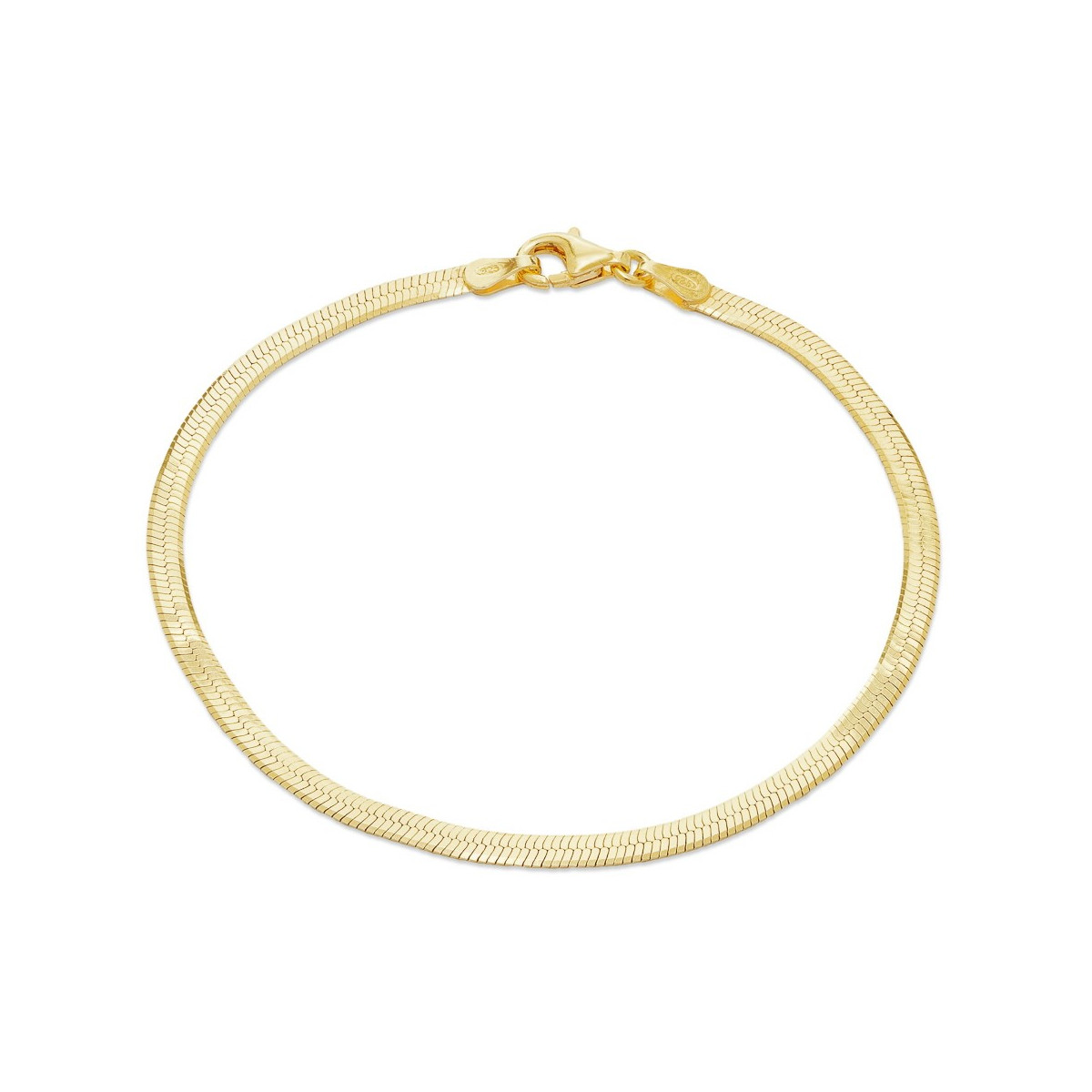 PULSERA PLANA 3MM CHAPADO ORO - PU4988CH